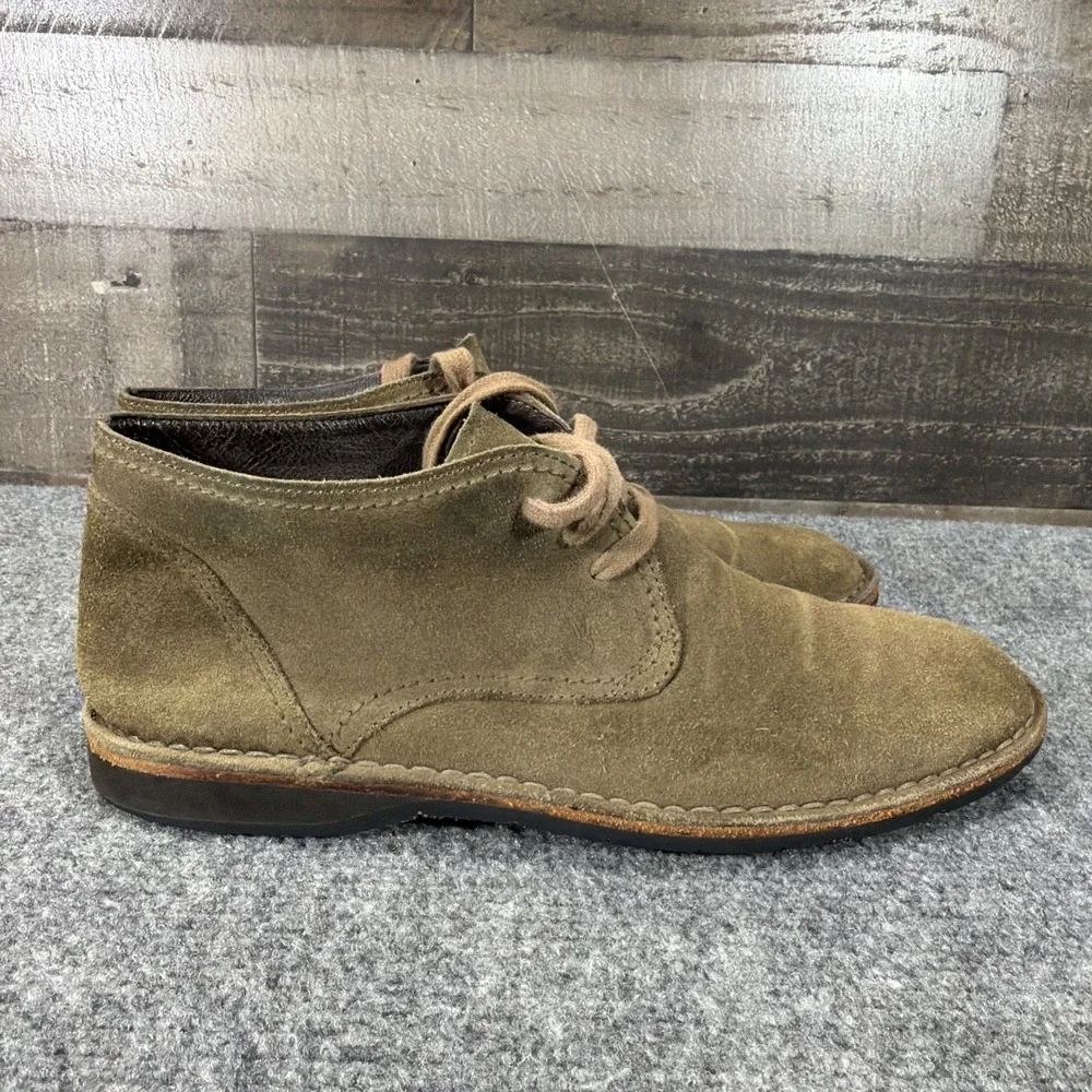 John Varvatos Chukka Boots Mens 9M Brown Suede Leather Tire Tread
